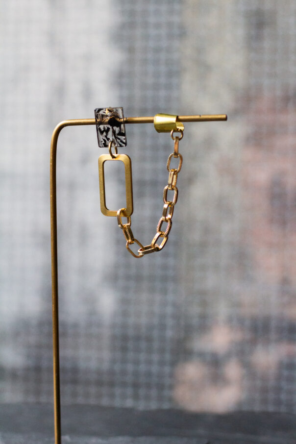 Ohrring goldene Earcuff Kette
